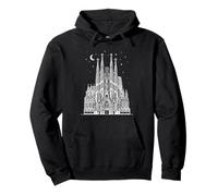 Sagrada Familia Barcelona de Noche Sudadera con Capucha