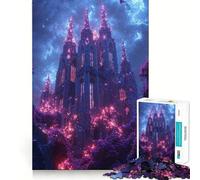 Sagrada Familia Barcelona Fantasy Rompecabezas de 1000 Piezas para Adultos Juguete Inteligente Actividad en casa Corte Suave Sorpresa de Navidad (50x75cm)