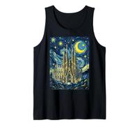 Sagrada Familia Barcelona Noche Estrellada Historia del Arte Presente Camiseta sin Mangas