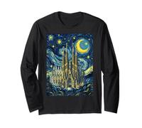 Sagrada Familia Barcelona Noche Estrellada Historia del Arte Presente Manga Larga