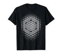 Sagrada Geometría Flor De La Vida Mandala Simetría Mística Camiseta