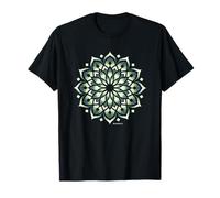 Sagrada Geometría Verde Chakra Hue Dotwork Mandala Camiseta