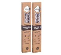 Sagrada Madre - Pack de 2: Incienso Natural de Yagra (8 Varillas Gruesas de Duración Extra) | Sahumerio Artesano Ecológico y Vegano Hecho a Mano.