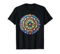Sagrado Colorido Mandala Yoga Meditación Energía Camiseta