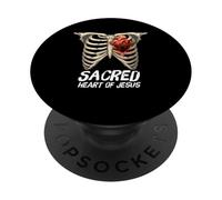 Sagrado Corazón de Jesucristo Católico PopSockets PopGrip Adhesivo
