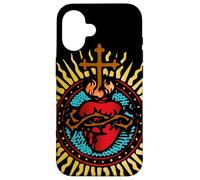 Sagrado Corazón de Jesús Arte Católico Latino Misa Carcasa para iPhone 16