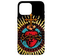Sagrado Corazón de Jesús Arte Católico Latino Misa Carcasa para iPhone 16 Pro MAX