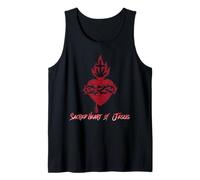 Sagrado Corazón de Jesús Católico Tradicional Camiseta sin Mangas