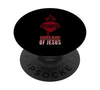 Sagrado Corazón de Jesús Católico Tradicional PopSockets PopGrip Adhesivo