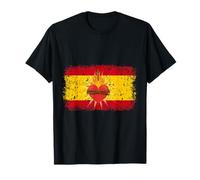 Sagrado Corazón de Jesús con Bandera de españa para patriota Camiseta