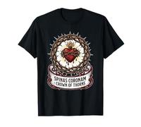 Sagrado Corazón de Jesús Corona Espina Misa Latina Católica Camiseta