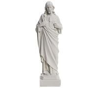 Sagrado Corazón de Jesús en polvo de mármol 20-25 cm, 20 cm (7.88 inc.)