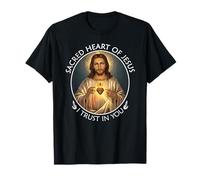 Sagrado Corazón de Jesús I Trust in You Regalo Cristiano Católico Camiseta