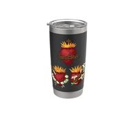 Sagrado Corazón de Jesús Inmaculado Corazón María José Católica Vaso térmico de acero inoxidable de doble pared