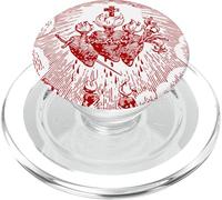 Sagrado Corazón de Jesús Inmaculado Corazón María Vintage Católico PopSockets PopGrip para MagSafe