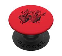 Sagrado Corazón Inmaculado Jesús Tradicional Católica Vintage PopSockets PopGrip Adhesivo