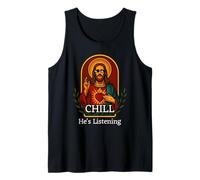 Sagrado Corazón Jesucristo Chill Art Oración Icono tee Camiseta sin Mangas