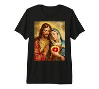 Sagrado Corazón, Jesús y Virgen María, Nuestra Señora, Madre María Camiseta Premium