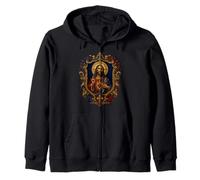 Sagrado Jesucristo Corazón Ornado Iglesia Icono Fe Arte Sudadera con Capucha
