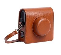 Sagreeny Funda de piel sintética compatible con cámara instantánea Instax Wide EVO, funda protectora con cubierta frontal extraíble, correa de hombro ajustable, protección y almacenamiento para cámara