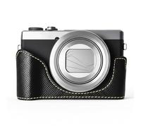 Sagreeny Funda protectora para cámara compatible con cámara Canon G7X Mark III G7X Mark II G7X, media funda de piel sintética con apertura inferior y diseño de agarre de mano, almacenamiento compacto