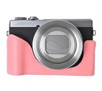 Sagreeny Funda protectora para cámara compatible con cámara Canon G7X Mark III G7X Mark II G7X, media funda de piel sintética con apertura inferior y diseño de agarre de mano, almacenamiento compacto