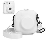 Sagreeny Funda protectora para cámara compatible con cámara Fujifilm Instax Mini 12, 11, 9, 8, 99, 90, 40, funda protectora de EVA con correa ajustable, almacenamiento de transporte compacto, White, 4
