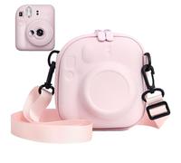 Sagreeny Funda protectora para cámara compatible con cámara Fujifilm Instax Mini 12, 11, 9, 8, 99, 90, 40, funda protectora de EVA con correa ajustable, almacenamiento de transporte compacto, Pink, 4×
