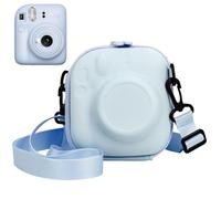 Sagreeny Funda protectora para cámara compatible con cámara Fujifilm Instax Mini 12, 11, 9, 8, 99, 90, 40, funda protectora de EVA con correa ajustable, almacenamiento de transporte compacto, Blue, 4×