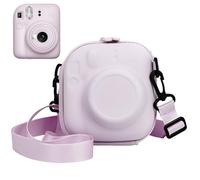 Sagreeny Funda protectora para cámara compatible con cámara Fujifilm Instax Mini 12, 11, 9, 8, 99, 90, 40, funda protectora de EVA con correa ajustable, almacenamiento de transporte compacto, Purple