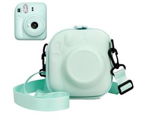 Sagreeny Funda protectora para cámara compatible con cámara Fujifilm Instax Mini 12, 11, 9, 8, 99, 90, 40, funda protectora de EVA con correa ajustable, almacenamiento de transporte compacto, Green, 4