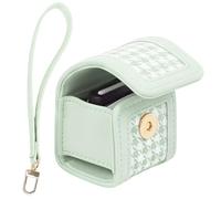 Sagreeny Funda protectora para cámara compatible con cámara Fujifilm Instax Pal, bolsa de piel sintética de ajuste personalizado con muñequera, almacenamiento compacto, ideal para fotógrafos, Green, 4