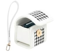 Sagreeny Funda protectora para cámara compatible con cámara Fujifilm Instax Pal, bolsa de piel sintética de ajuste personalizado con muñequera, almacenamiento compacto, ideal para fotógrafos, White, 4
