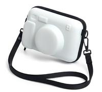 Sagreeny Funda protectora para cámara compatible con cámara Fujifilm Instax Wide 400 210 300 LOMO, bolsa de piel sintética EVA, almacenamiento compacto, White, 8.46*6.1*4.53 inches, Funda protectora