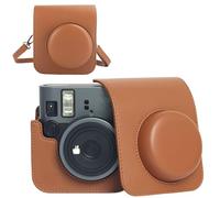 Sagreeny Funda protectora para cámara compatible con cámara instantánea Fuji Instax Mini 41, bolsa de piel sintética de ajuste personalizado con bolsillo para fotos y correa de hombro ajustable