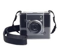 Sagreeny Funda protectora para cámara compatible con cámara instantánea Fujifilm Instax Wide EVO, funda transparente de silicona suave de ajuste personalizado con correa de hombro ajustable de nailon