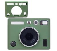 Sagreeny Funda protectora para cámara compatible con Fujifilm Instax Mini EVO, funda protectora de silicona personalizada, compacta y ligera bolsa de transporte para almacenamiento y transporte, verde