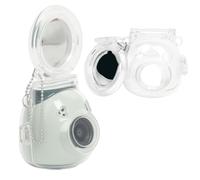 Sagreeny Funda protectora para cámara compatible con Fujifilm Instax Pal, accesorios instantáneos de ajuste personalizado, cubierta transparente de policarbonato duro con espejo selfie y cadena, bolsa