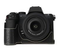 Sagreeny Funda protectora para cámara Nikon Z50 II, media funda de piel sintética de ajuste personalizado con apertura inferior y diseño de agarre de mano, almacenamiento compacto, Black, camera case