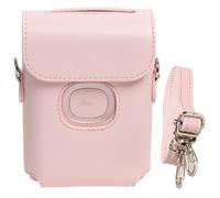 Sagreeny Funda protectora para impresora compatible con Fujifilm Instax Mini Link 2, bolsa de piel sintética de ajuste personalizado con correa de hombro ajustable, almacenamiento compacto, Pink, 4×3×