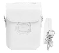 Sagreeny Funda protectora para impresora compatible con Fujifilm Instax Mini Link 2, bolsa de piel sintética de ajuste personalizado con correa de hombro ajustable, almacenamiento compacto, White, 4×3