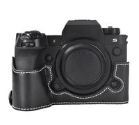 Sagreeny Media funda de piel sintética compatible con cámara Fujifilm X-H2S X-H2 sin espejo, protección interior suave con fácil acceso a la batería, color negro