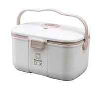 SagTuol Caja medicamentos, Caja botiquin con 2 compartimentos, Organización medicamentos portátil, con asa, Cajas grandes para medicamentos para su medicina casera hogar al aire libre