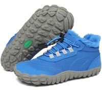 SAGUARO Barefoot Botas de Invierno Niño Niña Botas de Nieve Cómodas Lígeras Botines Niños Antideslizante Zapatos de Invierno con Forrados Caliente, Will Ⅰ, Azul Lapislázuli, 31 EU