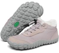 SAGUARO Barefoot Botas de Invierno Niño Niña Botas de Nieve Cómodas Lígeras Botines Niños Antideslizante Zapatos de Invierno con Forrados Caliente, Will Ⅰ, Rosa, 31 EU