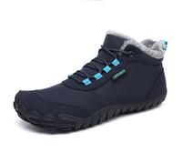 SAGUARO Barefoot Botas Hombre Invierno Botines Mujer Invierno Cómodas Botas Nieve Zapatillas Antideslizante Botas Minimalistas Zapatos Nieve Azul Oscuro,EU Gr.44