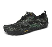 SAGUARO Barefoot Hombre Mujer Zapatillas de Trail Running Ligeras Cómodas Minimalistas Zapatos Descalzos, Verde A 41