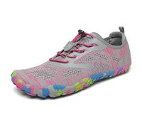 SAGUARO Barefoot Hombre Mujer Zapatillas de Trail Running Ligeras Cómodas Minimalistas Zapatos Descalzos, Rosa A 36