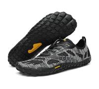 SAGUARO Barefoot Hombre Mujer Zapatillas Minimalistas Calzado Minimalistas Zapatillas de Trail Running Exterior Zapatos Barefoot Negro Humo,Gr.40