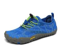 SAGUARO Barefoot Zapatillas de Trail Running Niños Niñas Minimalistas Zapatos de Deporte Antideslizantes Calzado Descalzos para Fitness Correr Montaña Senderismo Agua, Azul, 34 EU